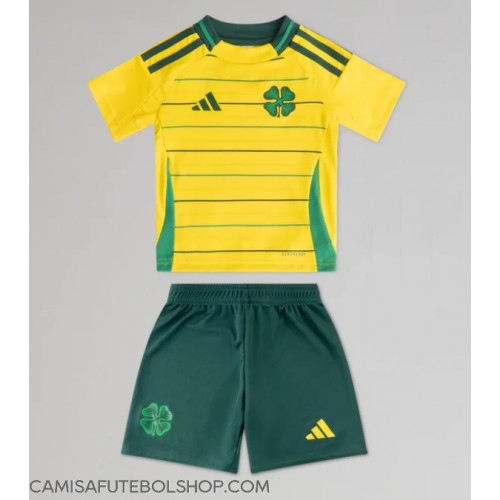 Camisa de time de futebol Celtic Replicas 2º Equipamento Infantil 2024-25 Manga Curta (+ Calças curtas)